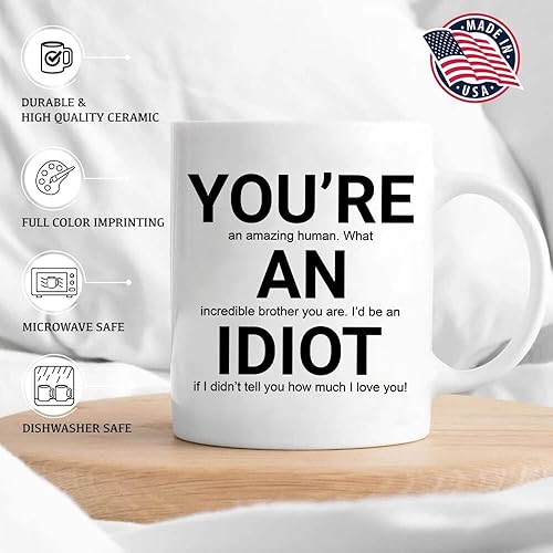 Miniatura 6 de Oyko Divertido regalo para hermano You're an Amazing Human MUg taza de regalo para hermano de hermana