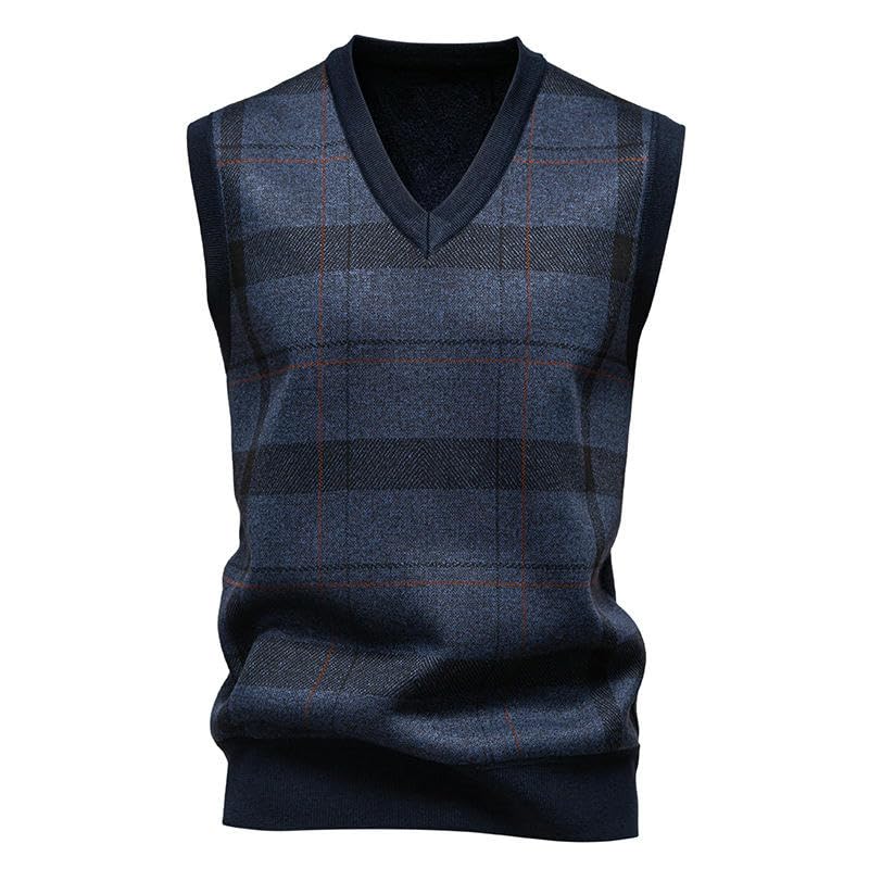 Men's Spring Autumn Inner Outer Wear Plush Lined Thickened Sleeveless Vest3