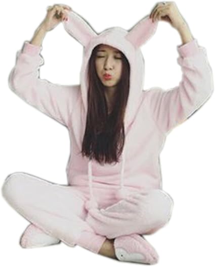 Amazon 11mono ルームウェア 暖かい ウサギ もこもこ 上下セット パジャマ 部屋着 A0f パジャマ ルームウェアセット 通販
