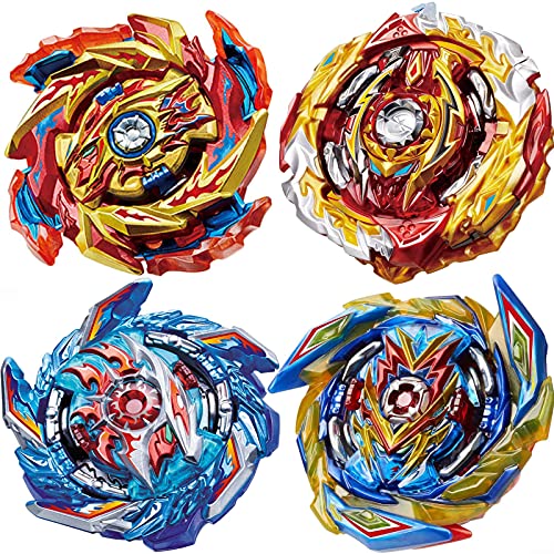 HUXICUI Burst Gyros Battling Top Battle Burst High Performance Set, Birthday Party Gift Idea Toys for Boys Kids Children Age 8+, 4 Pieces Pack