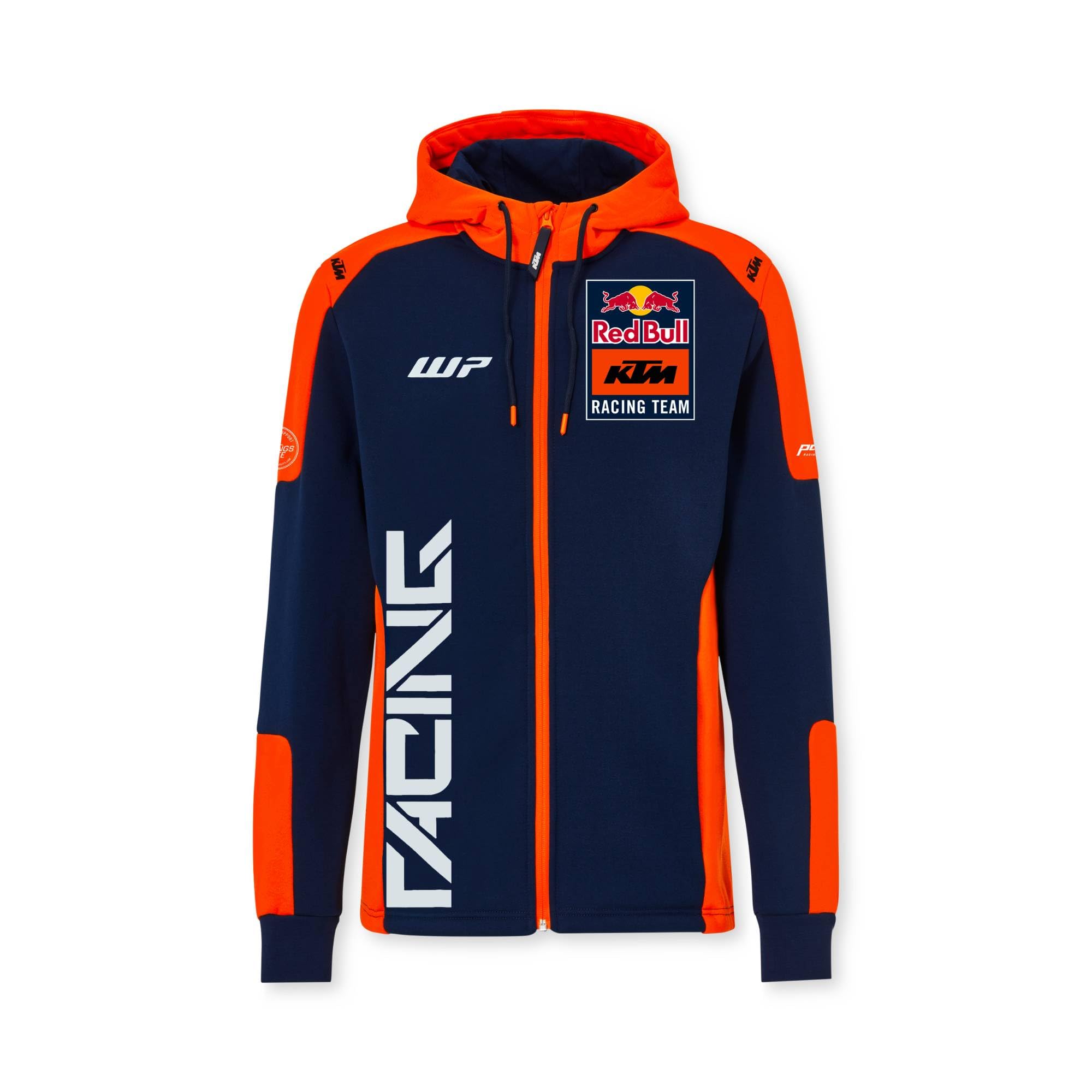 Red Bull - KTM Replica Team Zip Hoodie - Official Merchandise Dynamic Racing Print Premium Quality - Men - Size S - Blue/Orange, blue/orange, XL-4XL
