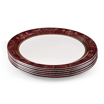 Melamine Quarter Plates Desert Salad Plate Chapati Plates Set of 6 pcs (Ornamental)