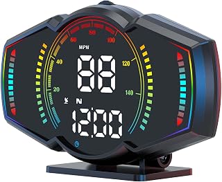 ACECAR Digital GPS Speedometer, Universal Car GPS Head-Up Display, Smart HUD with GPS Speed MPH&Km/H, Driving Time, Distance, Altitude, Overspeed Alert & Fatigue Alert, for All Vehicles