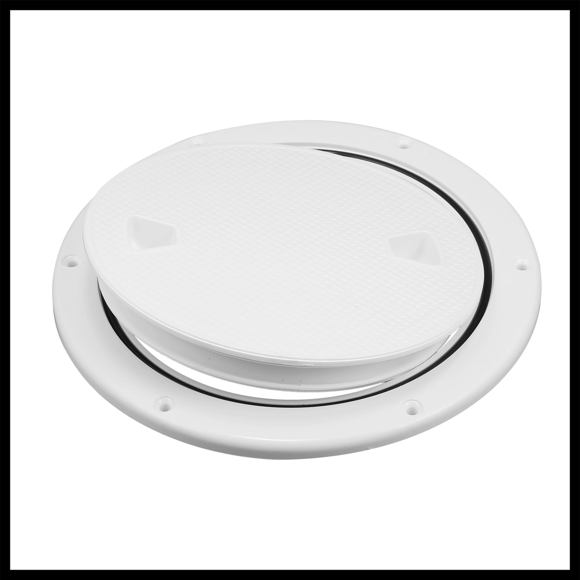 Hihaha 8" Boat White Circular Inspection Hatch Deck with Detachable Cover Durable Material - Image 2
