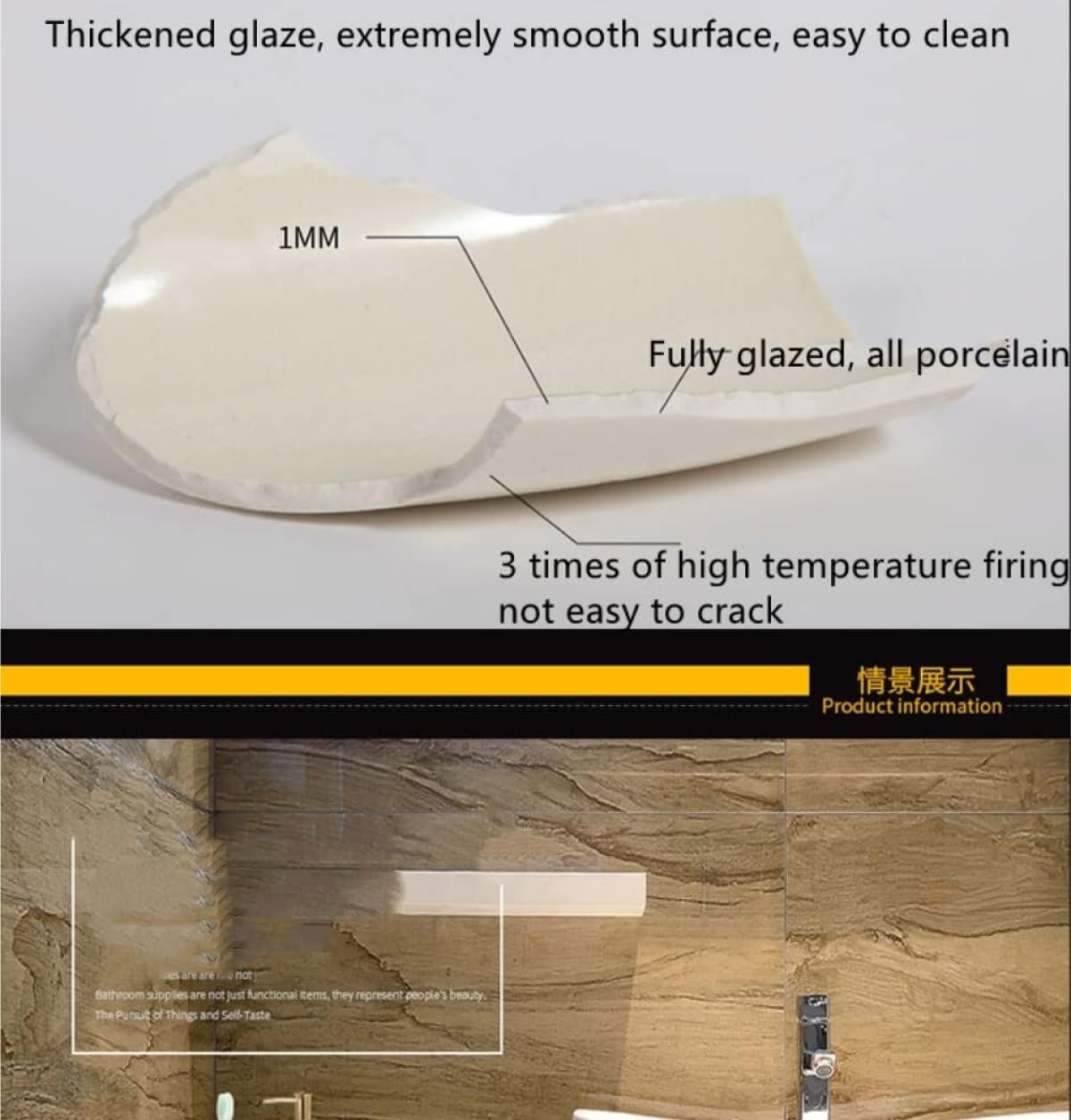 Distributeur Savon Conditionner Distributeur De Savon en Céramique Désinfectant pour Les Mains Bouteille Recharge Décorative avec Pompe Dorée Shampoing Douche