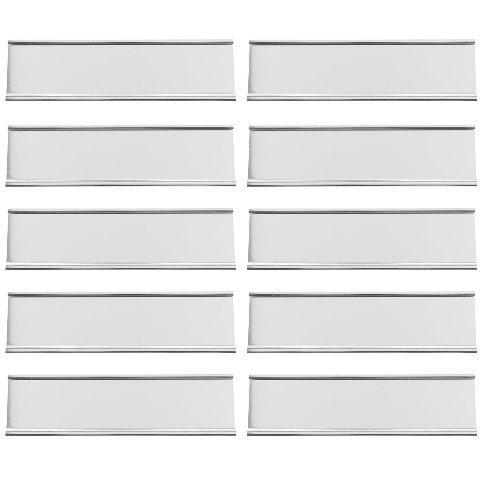 Support bureau pour étiquettes en aluminium argenté premium - NUOBESTY L