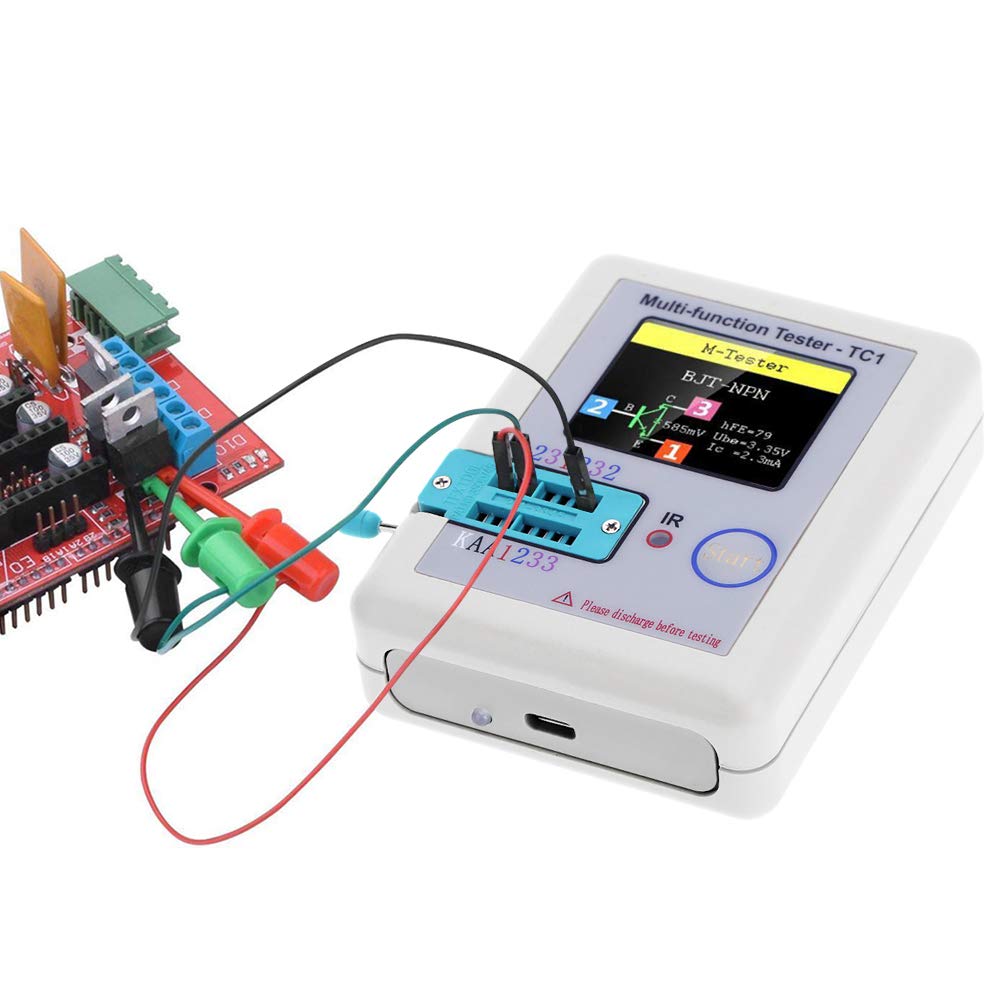 Hancaner Transistor Tester mit TFT Hintergrundbeleuchtung Farbe Anzeige Didoe Triode Kapazitiv Widerstand Detektor Induktivität MOSFET NPN PNP