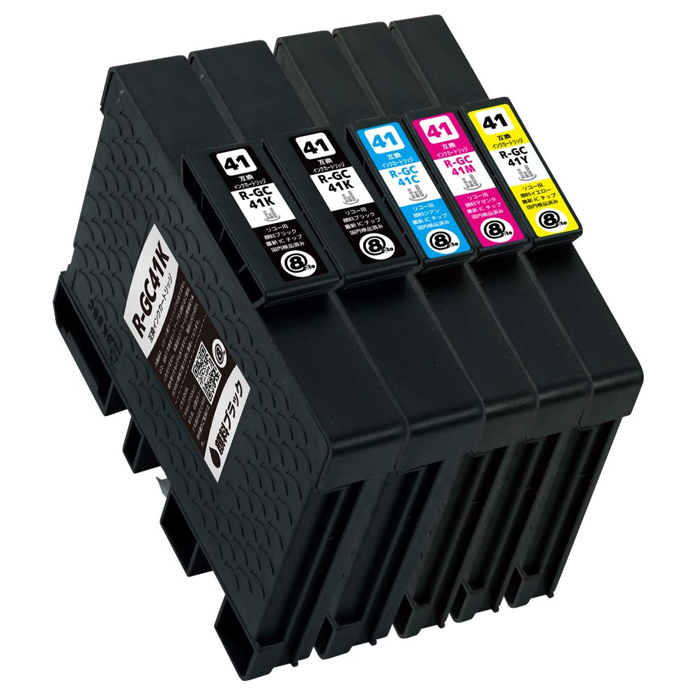 Amazon.co.jp: GC41 (BK 2本/C/M/Y) 5本セット【顔料】 [RICOH]リコー