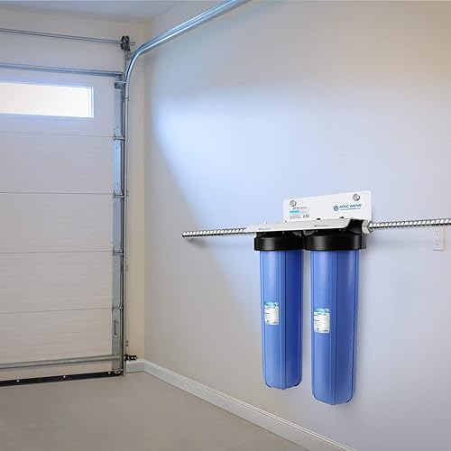 Miniatura 3 de APEC Water Systems CB2-SED-CAB20-BB Sistema de filtro de agua de 2 etapas para toda la casa con filtros de sedimentos y carbono, dimensiones máximas