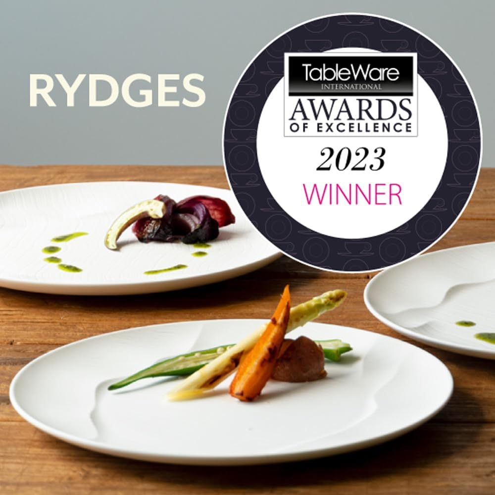 Narumi 52257-5987 Rydges Plate, Plate, 6.7 inches (17 cm), White, Stylish, Relief, Bread Plate, Flat Plate, Microwave Warm, Dishwasher Safe