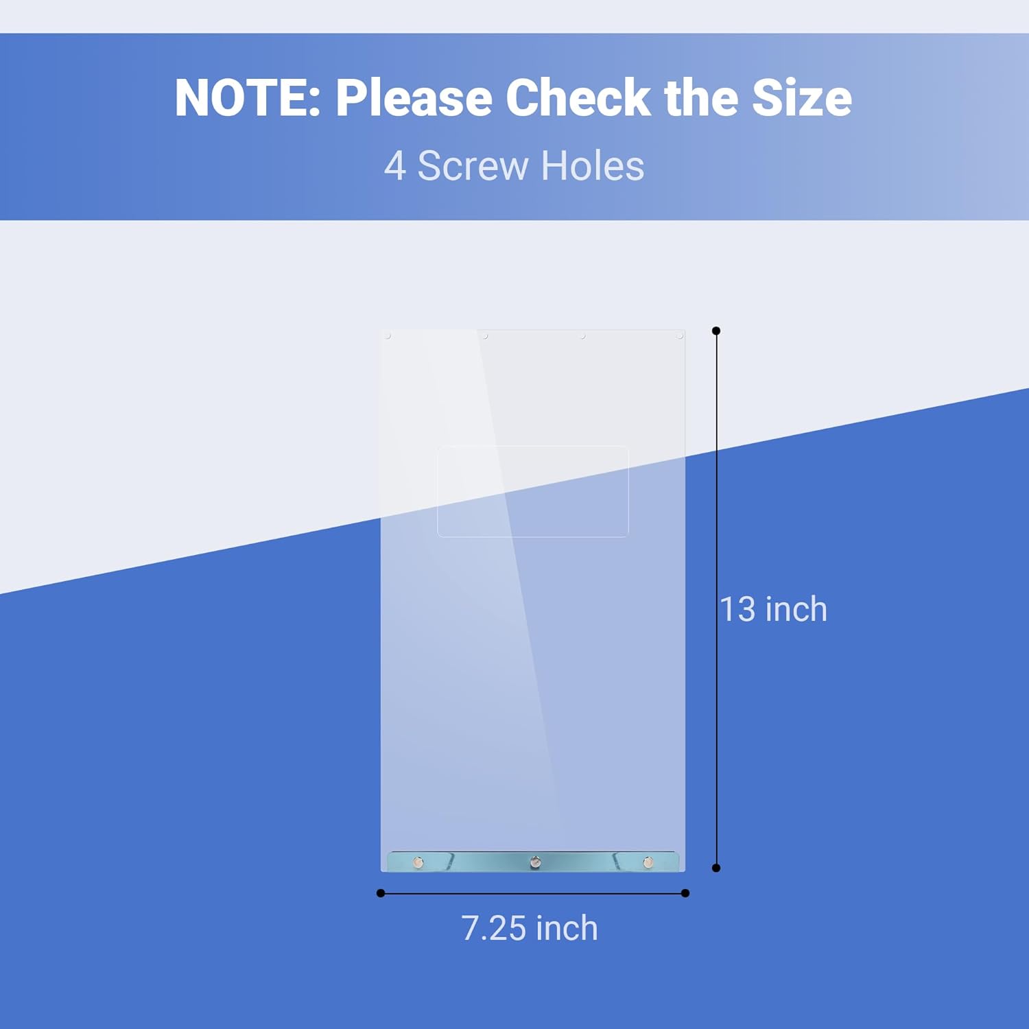 2PACK Dog Door Replacement Flaps - Measures 7.25 x 13, Medium Dog Door Flap Compatible with Ruff Weather Pet Door, BPA Free, Less Shrinkage, Weather Resistant