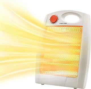 Infrared Space Heater, Portable Electric Heater for Indoor Use with Overheat & Tip-Over Protection, 2 Heat Settings, Heat Up 200 Square Feet for Office Bedroom Desk, Infrared Quartz Heater