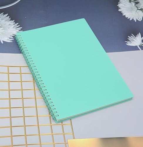 Miniatura 8 de Yansanido Cuaderno de espiral, 4 unidades, 10.5 x 7.45 pulgadas, tapa dura de plástico grueso B5 de 0.276 in, con rayas universitarias, 4 colores,