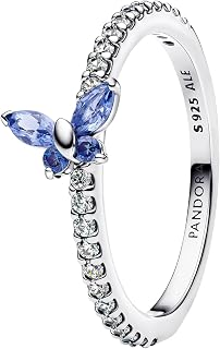 PANDORA Timeless Glitzernder Schmetterling Ring aus Sterling Silber mit Zirkonia, Größe: 56, 194269C01-56