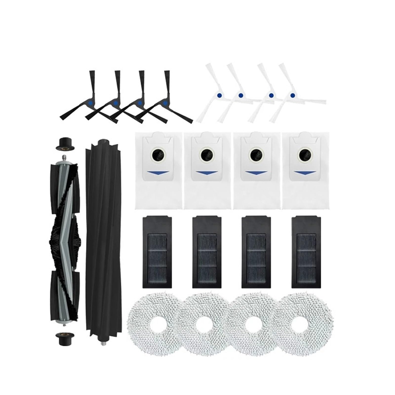 Limpiador de filtro Hepa for aspiradora, paños de fregona for robot, accesorios de cubierta de cepillo lateral principal, Compatible con Ecovacs, Compatible con Deebot, X2/X2 Pro Plus/X86(SET13)