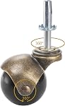 Yarlung 8 Pack 2 Inch Ball Caster Wheels with Swivel Stem, Antique Brass Casters with Mounting Stem Sleeve Socket (5/16" x 1-1/2") for Furniture Chairs Sofa Cabinets
