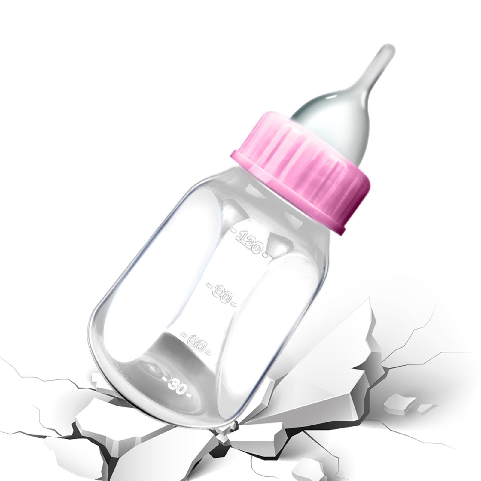 Kitten Feeding Bottles | 120ml Pet Nursing Bottle with Silicone Nipple and Clear Scale | Mini Teat Bottle for Kittens, Puppies, Rabbits, Small Animals, Cat Feeding Tool