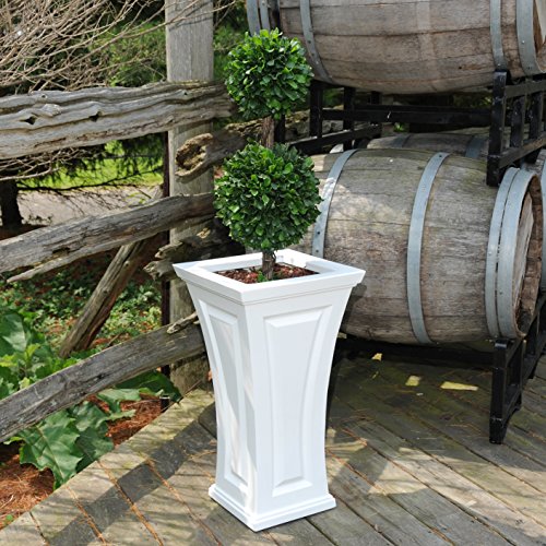 Mayne Inc Cambridge Tall Planter, White 16X16" #TOP4