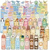 Marcapáginas Infantiles Clip - 60 unidades con proverbios de lectura - Animalitos divertidos - Perfecto para niños en edad escolar - Regalo ideal para fiestas de cumpleaños y amantes de los