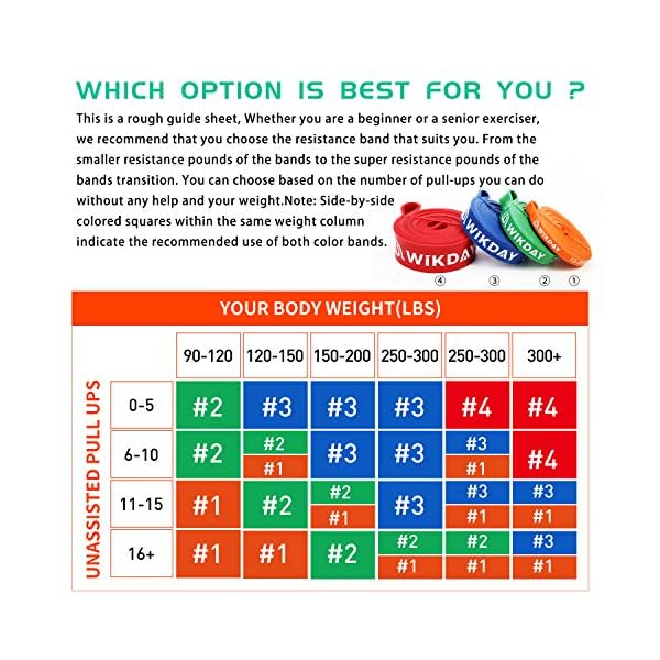 WIKDAY Resistance Bands for Working Out, Exercise Bands, Workout Bands, Pull Up Assistance Bands for Body Stretching Training Physical Therapy Muscle Training for Men & Women - Image 4
