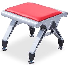 Reception Bench Waiting Room Chair Office Seating Steel Frame & Pu Leather Armless Design for Airport Bank Hospital School,Red