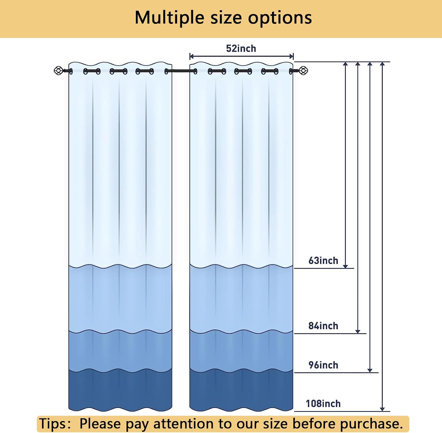 Boho Colorful Leaf Floral Blackout Curtains, Watercolor Bohemian Flower Print Window Drapes, Living Room Bedroom Decor 2 Panels 52x84 Inch