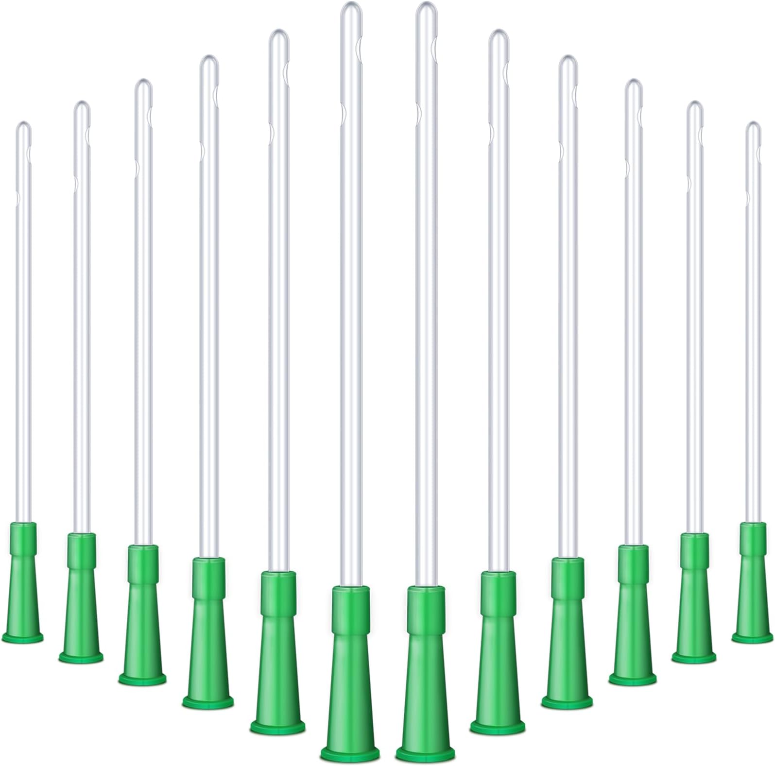 Nuanchu PVC Replacement Tubings Supplies Tubes Kit Clear Replacements Hose with Flexible Rounded End for Smooth Insert(12 FR,90 Pieces)