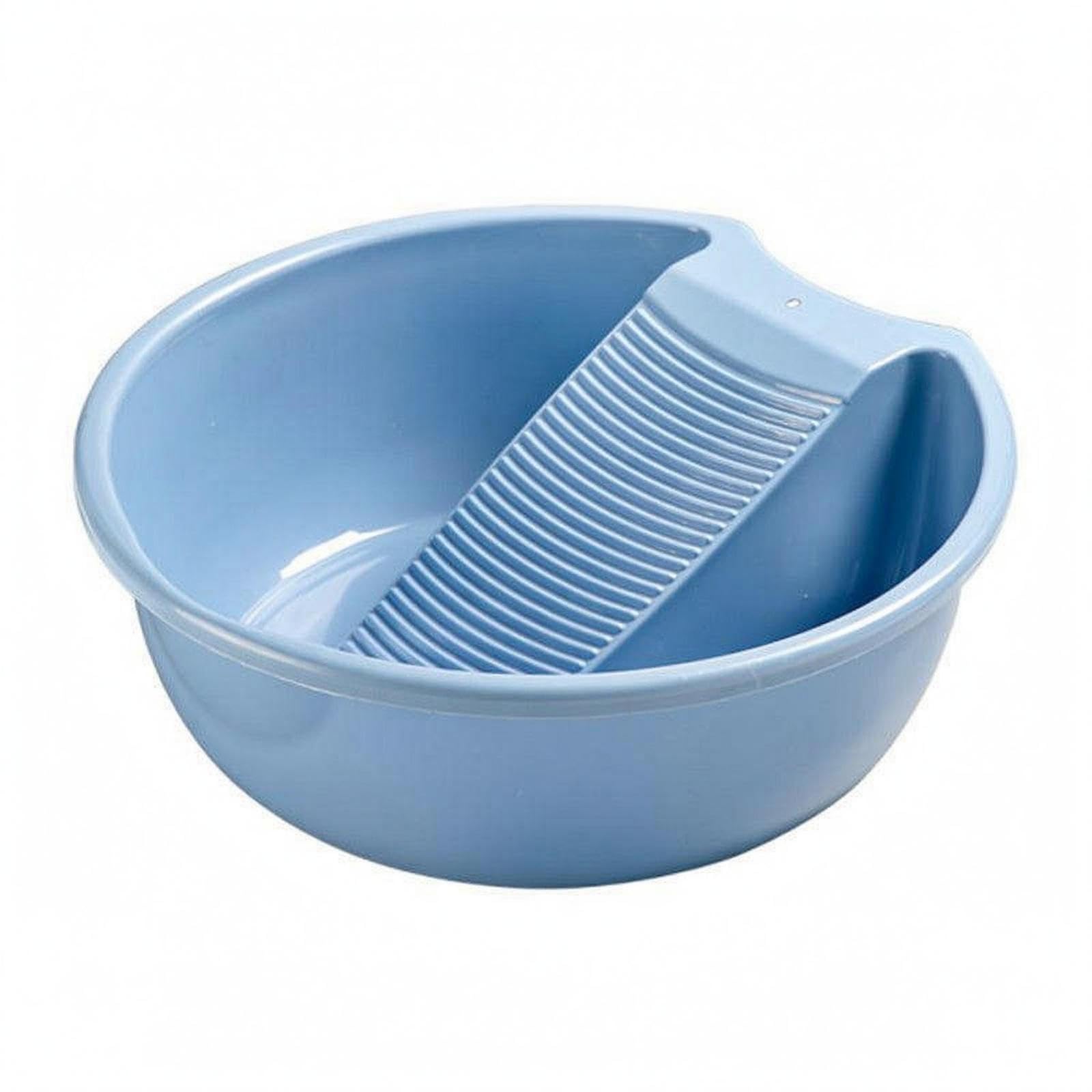 Wash Basin with Washboard Angled Insert Washboard Basin Pouring Notch Hand Scrubbing Tub for Clothes Washing Blue Thick L|Home & Garden| Household Supplies & Cleaning| Cleaning Products-image-24