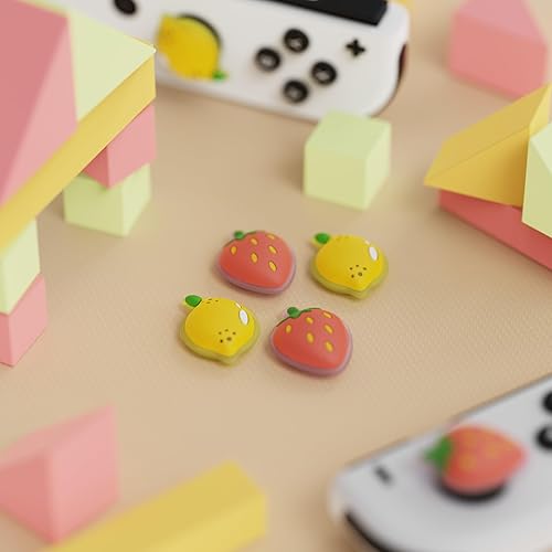 Miniatura 4 de PlayVital Tapas de palanca de mando para Nintendo Switch, tapas de palanca de pulgar para Switch Lite, cubierta analógica para Switch OLED Joycon