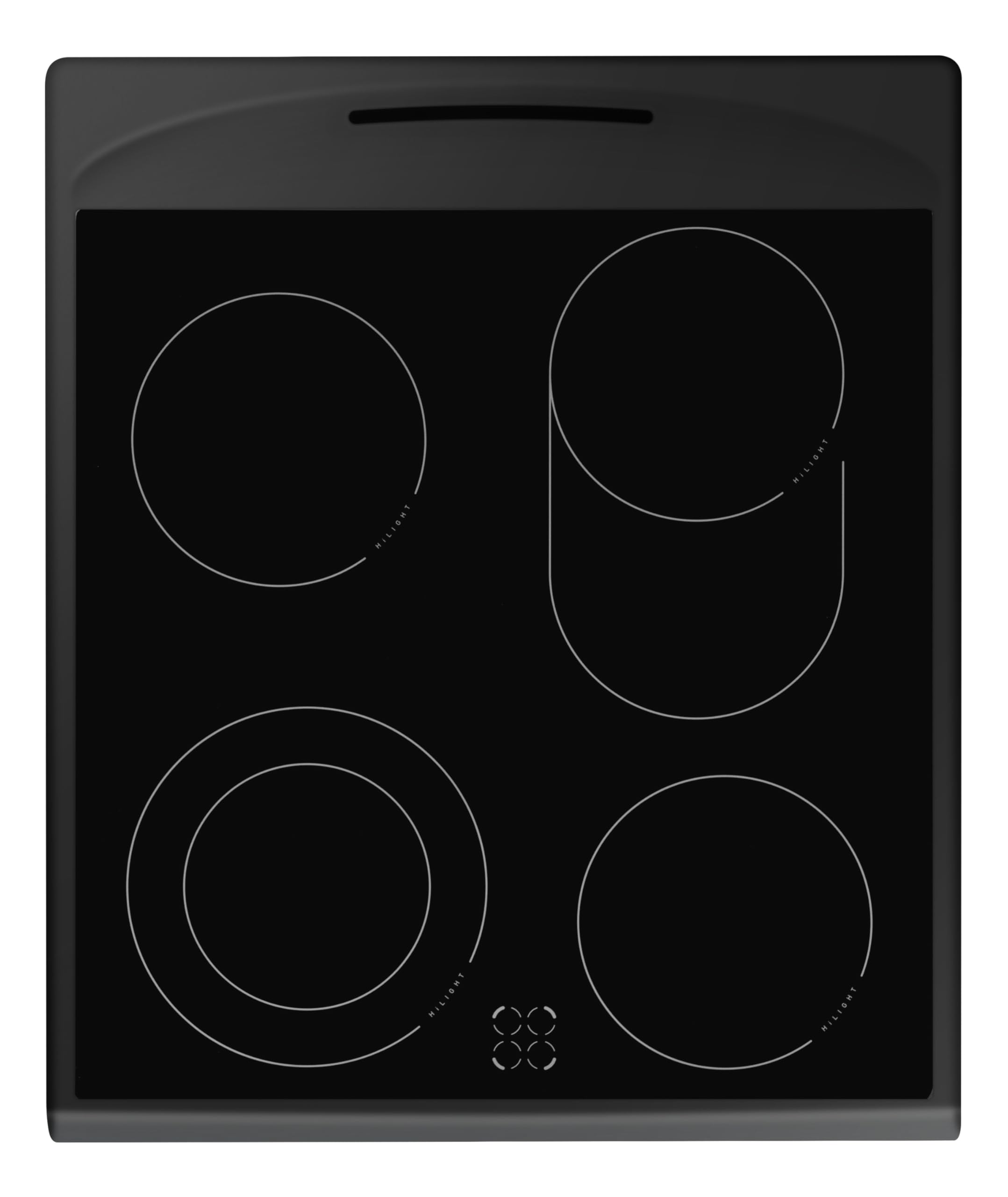 Amica Standherd Elektro 65 Liter 50 cm 11 Funktionen Glaskeramikkochfeld HiLight Kochzonen SensorControl SteamClean EasyClean Schwarz Matt