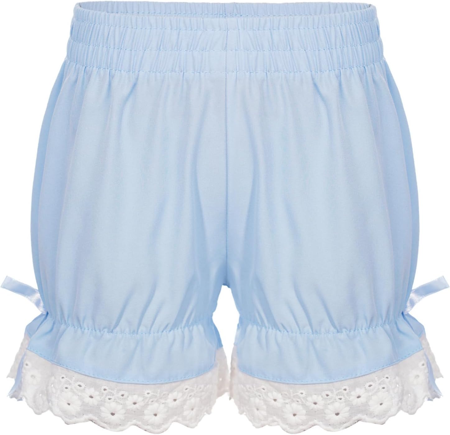 Linjinx Kids Girls Cotton Lace Up Shorts Safety Pants Bottom Ruffled Bloomers Under Dress Sport Dance Shorts