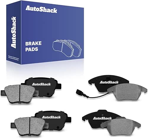 AutoShack Front & Rear Ceramic Brake Pad Set Replacement for