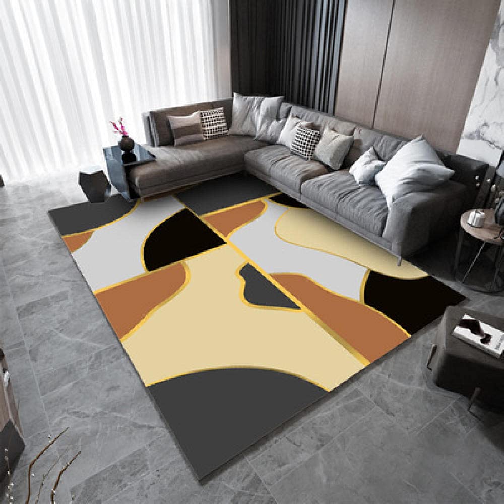 Tapis de chambre doux jaune et noir isolant pour sol froid
