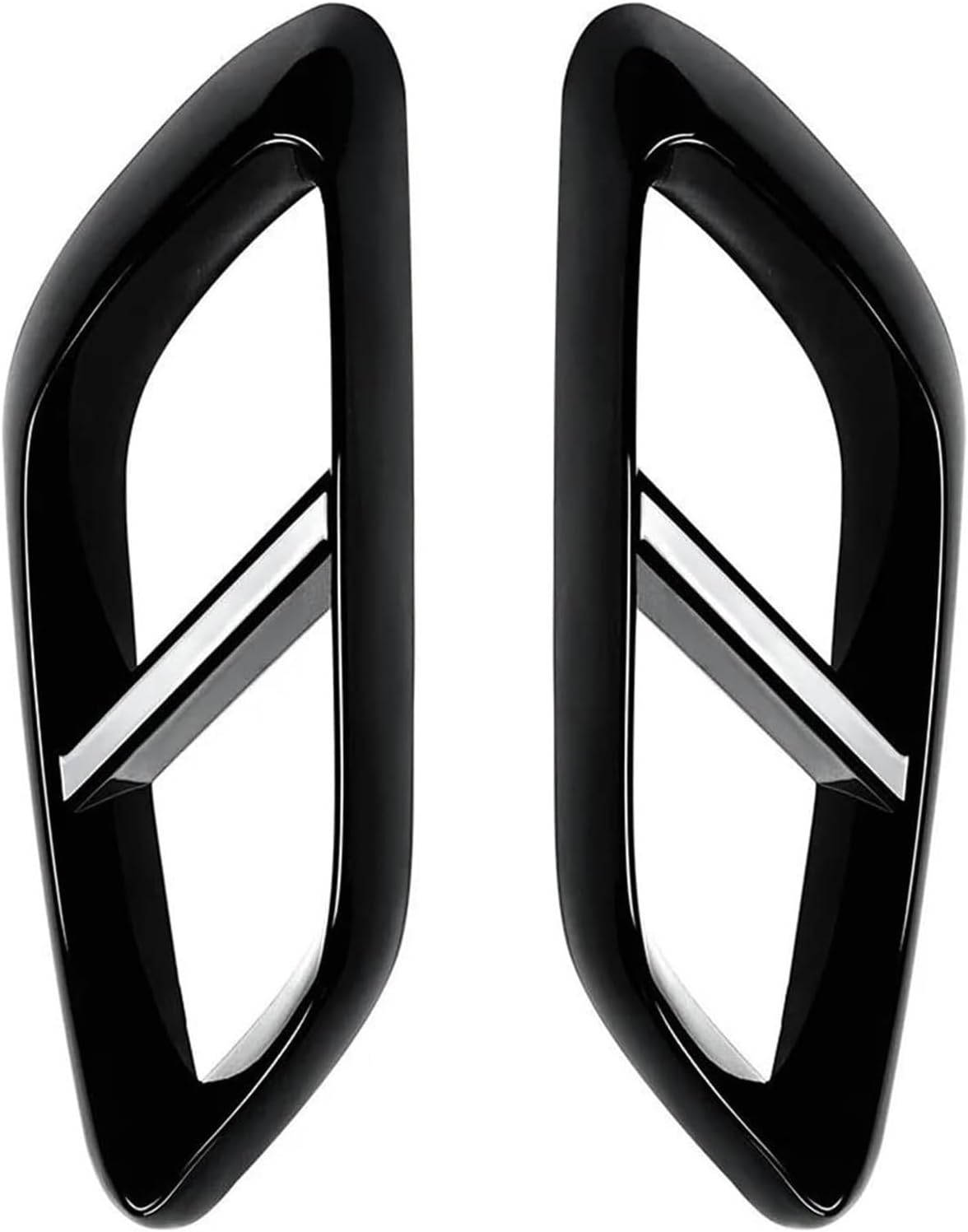 Car End Pipes For Benz E-Class W214 E260 300 For AMG 2024 ABS Car Tail Pipe Throat Muffler Exhaust Cover Trim Tailpipe Silver(Glossy Black)