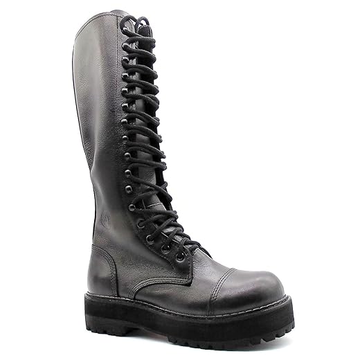 Coturno Vilela Boots Cano Alto Preto Couro Legítimo | Estilo e Durabilidade (13 Furos Ilhós Preto, BR, Adulto, Numérico, 40)