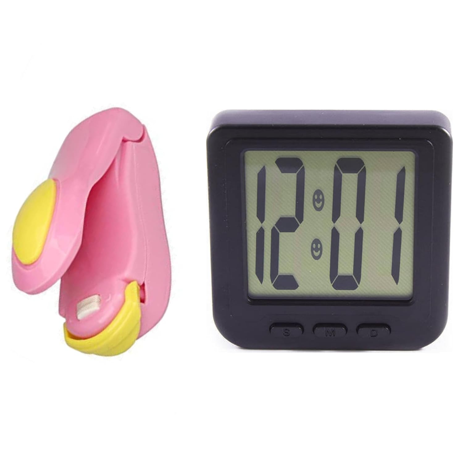 Buy Luvik Combo of Car Dashboard/Office Desk Alarm Clock and Stopwatch