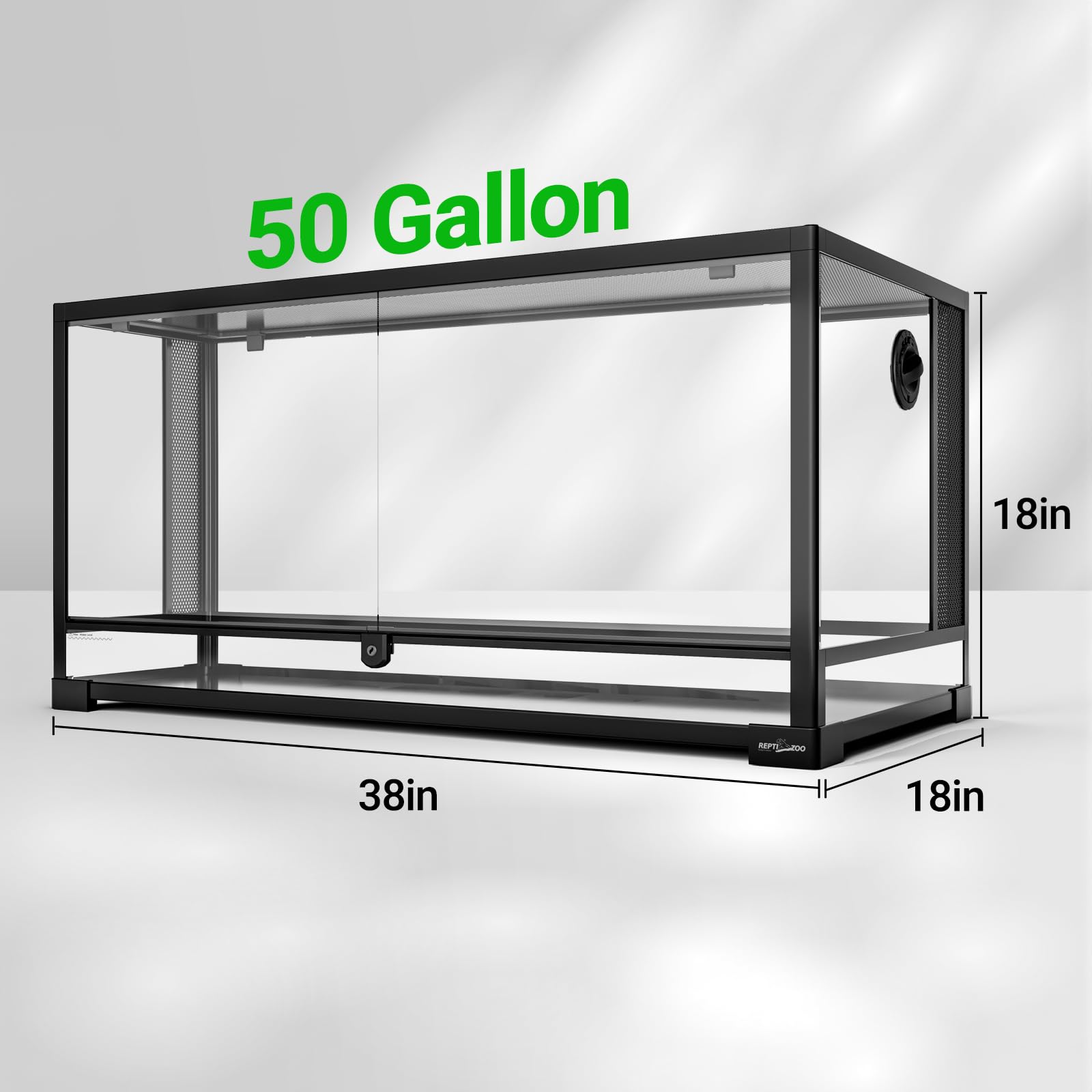 Amazon.com : REPTI ZOO 50 Gallon Reptile Glass Tank Terrarium 2 in