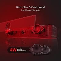 Redragon GS560 Adiemus RGB Asztali Soundbar - 2.0 Csatornás PC Hangszóró Zenével Szinkronizált Fényhatással, Érintésvezérléssel, USB Csatlak 5