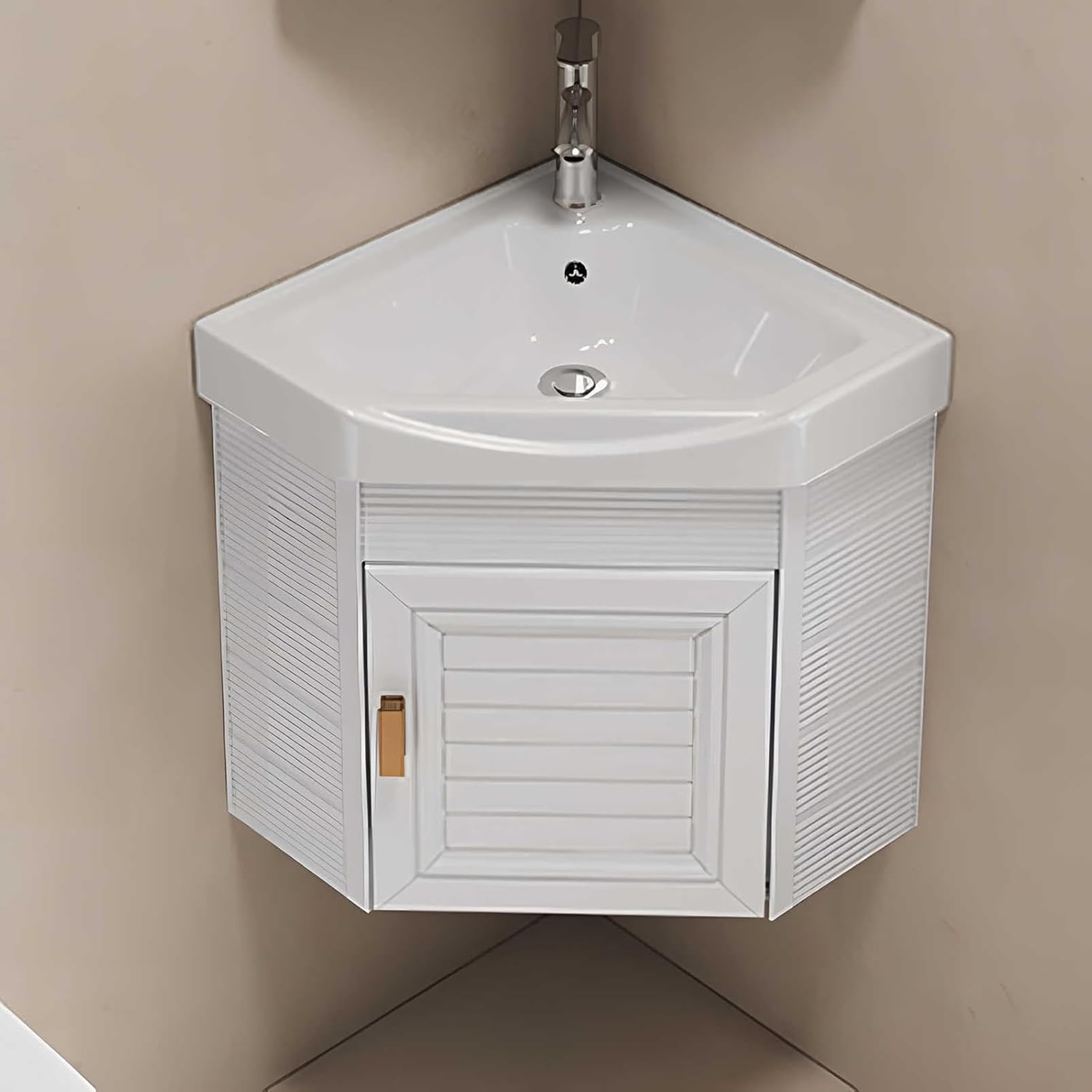 lavabo angolare bagno Bianco,lavabo bagno con mobile sospeso,lavabo in ceramica 38×38cm, lavandino bagno sospeso con mobile, montaggio a parete, Per Bagno, Toilette, Appartamenti