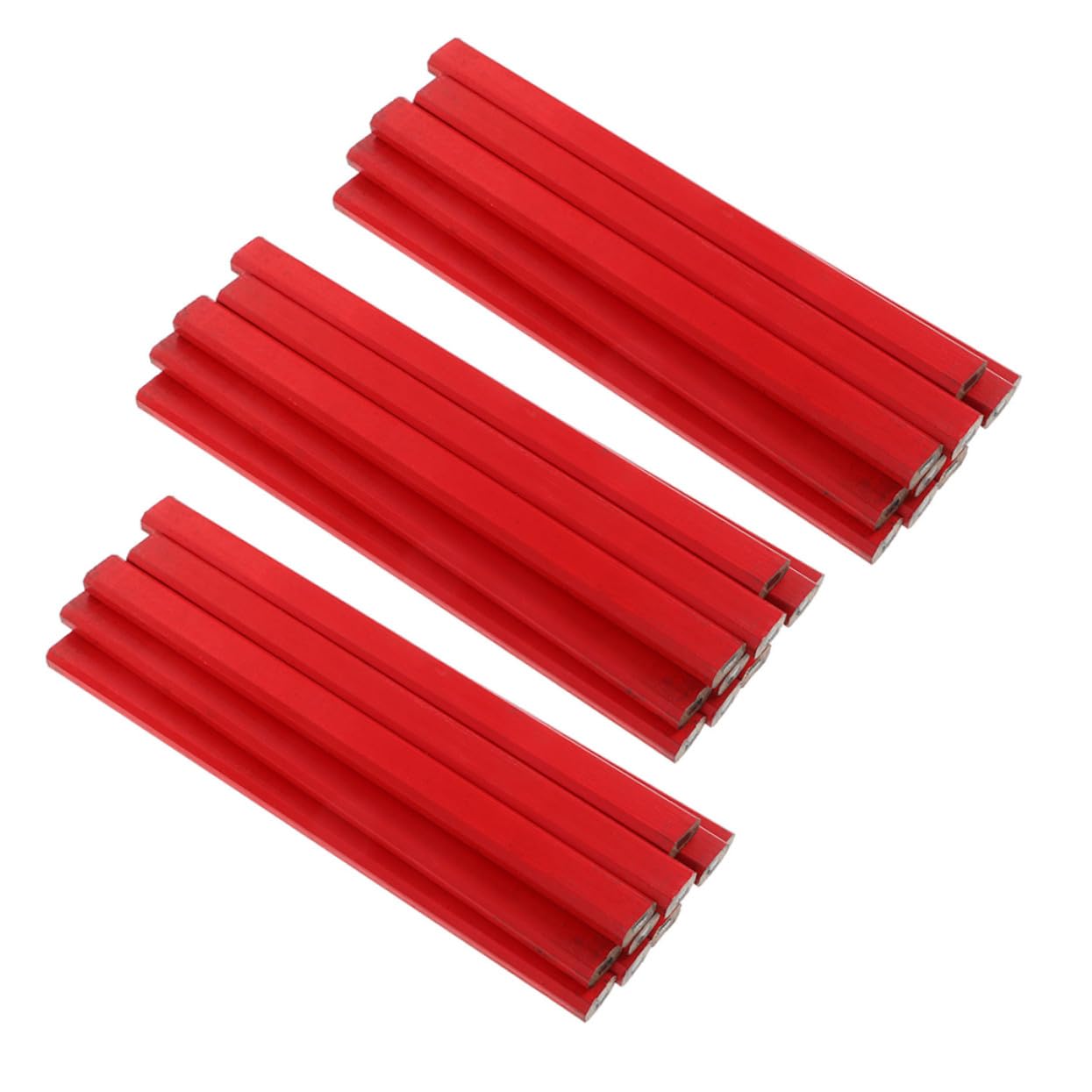 144 Piezas Lápices Carpintero Rojos Octagonales Madera de para Marcado Bricolaje y Construcción con Diseño Ergonómico para Prolongado