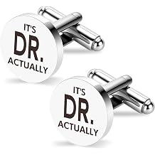 Phd Graduation Gifts Doctorate for Him Future Doctor Gifts Stainless Steel Cuff Links Cufflinks Cool Doctoral Degree Gifts for Doctors Male Men Medical Assistant Accessories Dr Gifts Best Doctor Ever