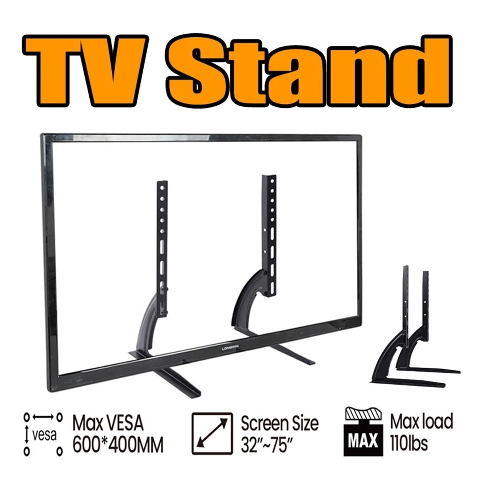 YCQYM Supporto TV per schermi Piatti e curvi LCD/LED/Plasma da 32-75 Pollici - Staffa Base piedistallo Regolabile Compatibile con TV BEISHI - Robusto ed Elegante