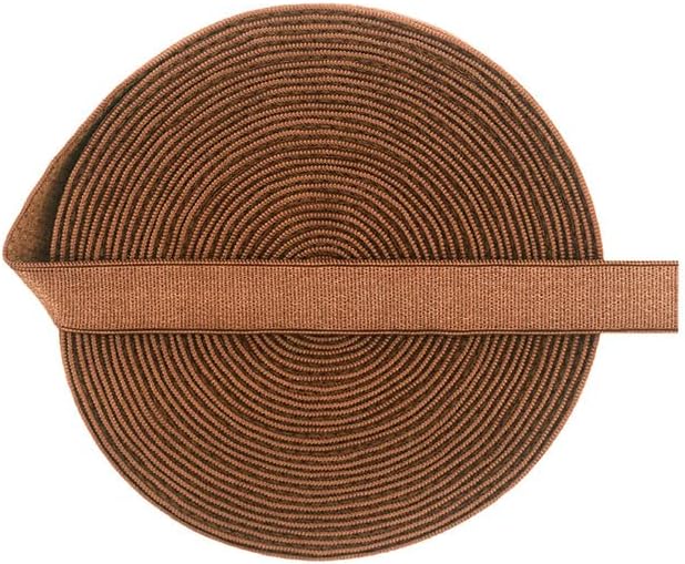Nine Looms 50 Yards 3/8" 10mm Cappuccino Elastics Spandex Bands Shoulder Tape Underwear Lingerie DIY Sewing Trim Shiny Nylon Bra Strap Elastic Band for Sewing High Elasticity (50Y Cappuccino)