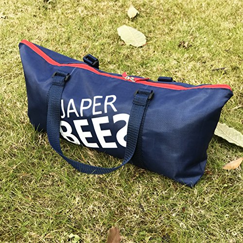 JAPER BEES Strong Ladder Ball Toss for Outdoor Lawn Game with Heavy Duty Pipes and 6 Real Golf Ball Bolas, Fasion Carrying Bag