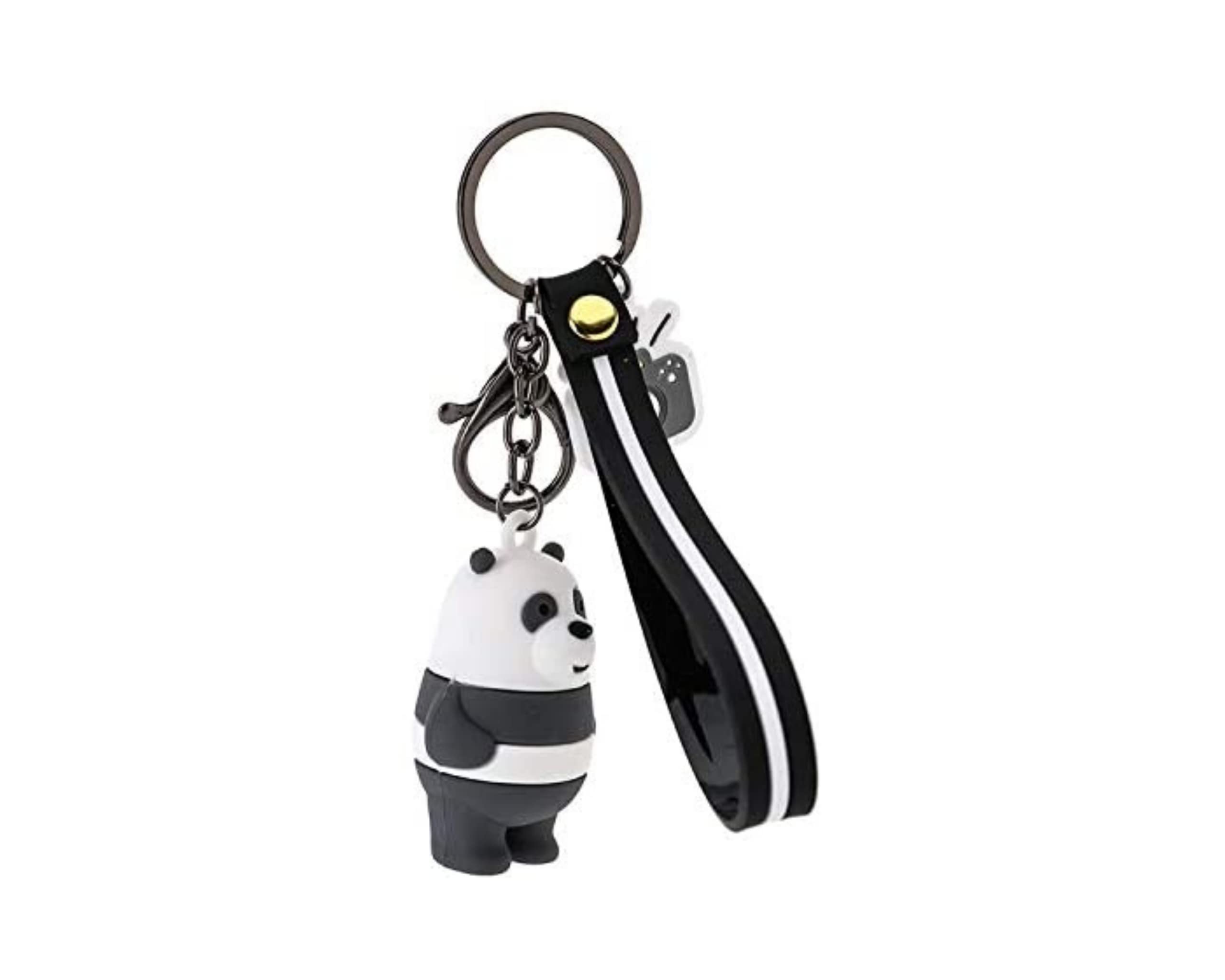 Cute Bear Keychain, ICE BEAR/GRIZZLY/PANDA Cute Cartoon Keychain Perfect Gifts: The Three Bare Bears, We Bare Bears