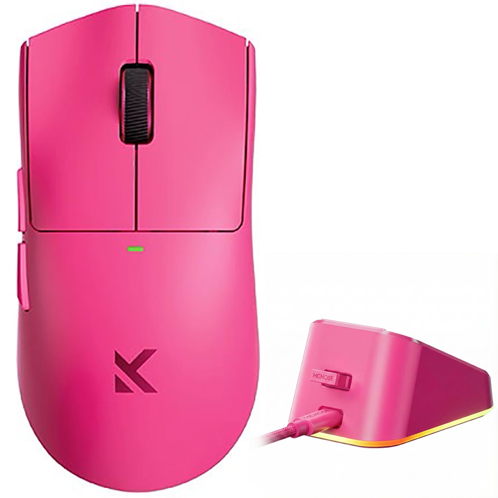 Hyekit Mouse para jogos MCHOSE K7 Ultra Wireless Esports com base