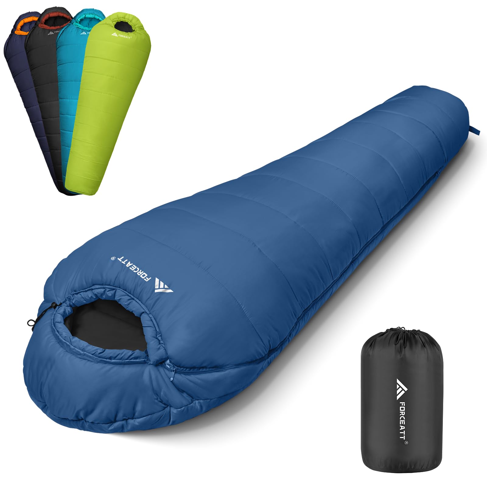 Forceatt 3-4 Seizoenen Mummyslaapzak - Winter Slaapzak 1,62 Kg Waterdicht Voor Camping En Trekking