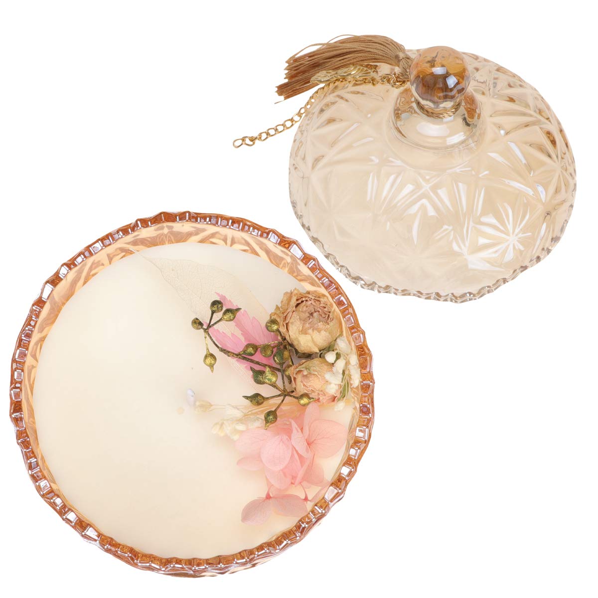 Vela Aromática de Cera Natural Rosa, 1 Pieza, Elegante y Delicada | Aroma Natural, Ambiente Romántico y Relajación, Adecuado para Decoración del Hogar y Uso en Habitación