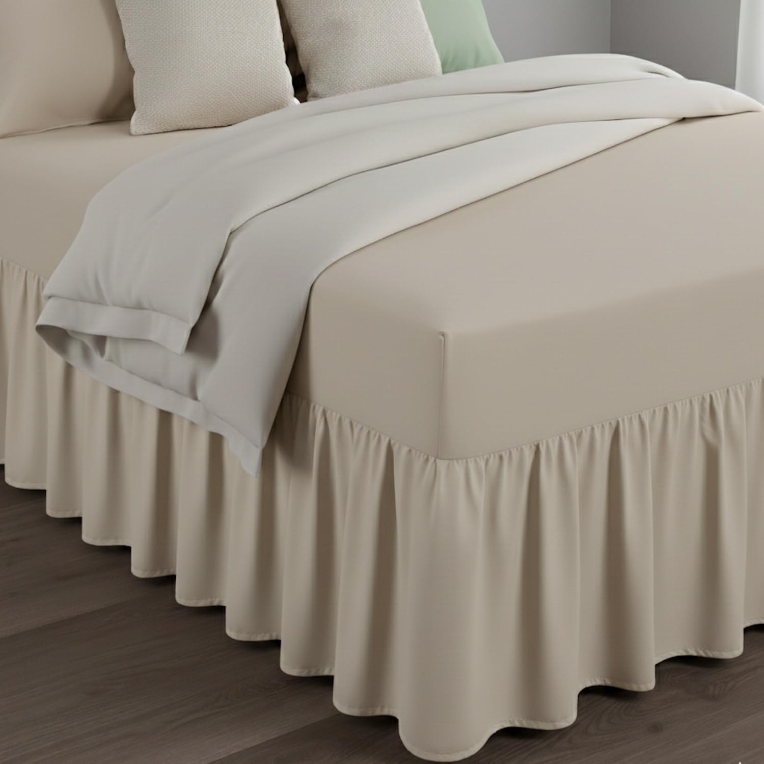Bronwen Mathews Boys Linen Bronwen Mathew Fitted Valance Sheet Extra Deep Bed Skirt Super King Valance Sheets Soft Brushed Microfiber Easy Care Non Iron (Superking, )