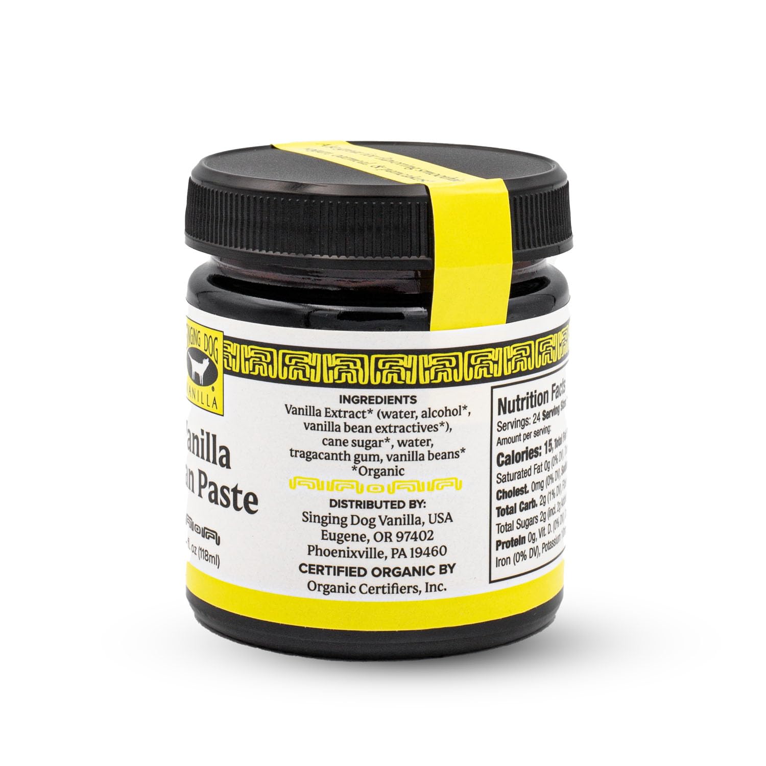 Singing Dog Vanilla: Gluten-Free Vanilla Bean Paste - 4 Fluid Ounce Jar, All-Natural, Non-GMO, Corn-Free, Kosher, Vegan, Packaged in Allergen-Free, USA Facilities, Sustainably-Sourced Vanilla Beans
